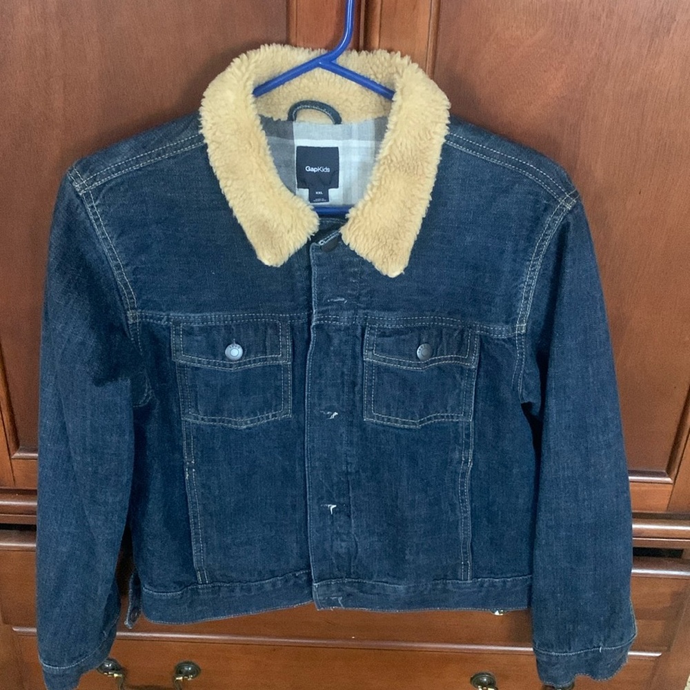 Gap Kids flannel lined jean jacket.